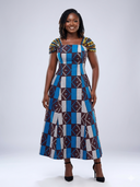 The Chiazam Maxi Dress (Ochre & Rust Edition)