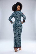 The Imara Maxi Gown — Indigo Wash