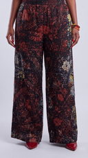 Fatima Peplum Trouser Set — Midnight Mosaic