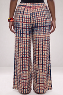 Ara Kimono Set — Sand & Indigo Grid