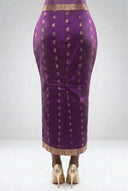 Sadiya Asymmetrical Cape Set — Royal Purple/Gold