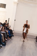 The "Esosa" Fur-Trimmed Floral-Appliqué Mini Ensemble