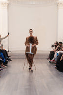 The "Esosa" Fur-Trimmed Floral-Appliqué Mini Ensemble