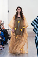 The "Ọláwùmí" Sheer Gold Metallic Gown