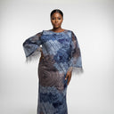 The Oyoma Boubou Gown (Ocean Blue Edition)
