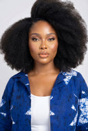 Jemimah Star-Patterned Co-ord — Cobalt/White