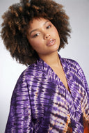 Ara Kimono Set — Royal Purple/Amber Adire