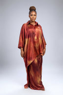 Alali Oversized Silk Shirt — Bronze Glow