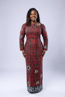 The Imara Maxi Gown- Deep Red