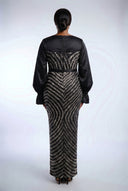 Dabota Fringe Column Gown