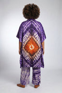Ara Kimono Set — Royal Purple/Amber Adire