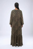 Tari Chiffon Tiered Maxi — Olive/Mocha