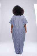 Ibiere Applique Kaftan — Sky Blue/Multi