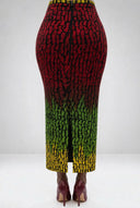Itohan Sculptural Gown — Crimson/Meadow Gradient