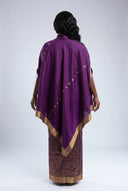 Sadiya Asymmetrical Cape Set — Royal Purple/Gold