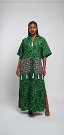 Bimbó Hooded Adire Maxi Dress