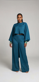 Tókẹ́ Pearl-Drop Palazzo Set