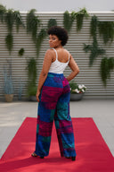 Tosin Ankara Camo Trousers - Main Colour - Blue