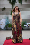 Kaltume Striped Dress - gold