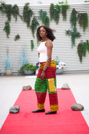 Tosin Ankara Camo Trousers - Main Colour - Yellow
