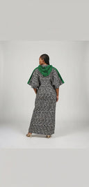 Bimbó Hooded Adire Maxi Dress