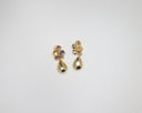 Purple Flower Trend Drop Earrings