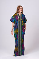 Susana Adire Kaftan Maxi Dress - Multi-coloured