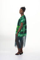 Olamide Tassel Adire Dress - Green