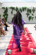 Olamide Tassel African Print Dress - Purple