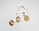 Statement Bead Silver Earrings And Necklace Set
