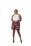 Adun -Striped Pocket Shorts – Earth Tones