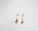 Flower Zinc Alloy Resin Green Earrings