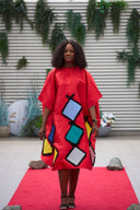 Abeni Red Patch Dress