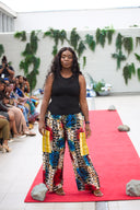 Tosin Ankara Camo Trousers - Main Colour - Brown
