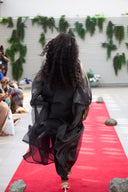 Ayomide Pleated Dress - Black dress