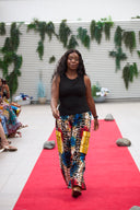 Tosin Ankara Camo Trousers - Main Colour - Brown