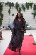 Ayomide Pleated Dress - Black dress