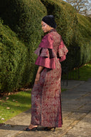 Oluwayemisi Butterfly Sleeve Dress - Purple