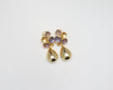 Purple Flower Trend Drop Earrings
