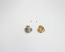 Multi Coloured Irregular Trend Clip Earrings