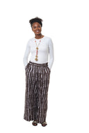 Abike Palazzo Pants In Earthy Adire Design