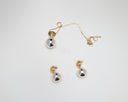 Two-tone Earrings and Necklace Set