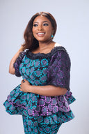 Ifeoluwa African Print Maxi Skirt with a matching blouse