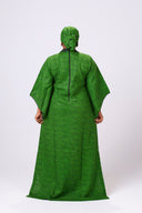 Adeola Flared Sleeve Long Dress - Green
