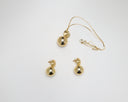 Gold Earrings and Necklace Set
