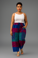 Tosin Ankara Camo Trousers - Main Colour - Blue