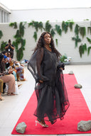 Ayomide Pleated Dress - Black dress