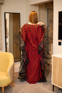 Abiola Maxi Zip Shirt Dress - Red