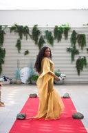 Ayomide Pleated Dress - Gold dress