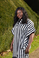 Ajibola Stripped Maxi Dress - black and white